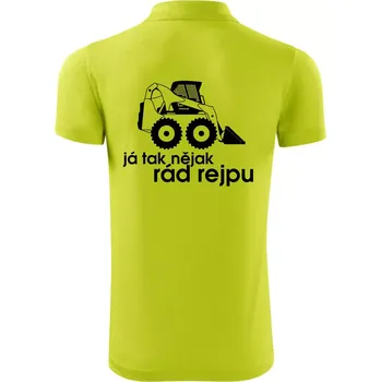 Pánská košile Já tak nějak rád rejpu - smykový nakladač - Polokošile Victory sportovní (dresovina) - M ( Limetková )