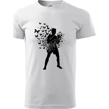 Float Like Butterfly Sting Like Bee - Triko extra velké (5-8XL) - 7XL ( Bílá )