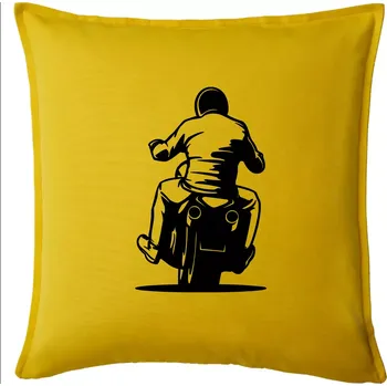 Polštář Motorkář na zádech - chopper - Polštář 50x50 - 50x50 - Pouze potah ( Žlutá )