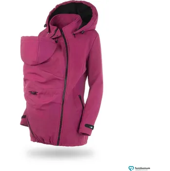 Pánská softshellová bunda Fun2bemum Nosicí a těhotenská softshellová bunda ENIGMA 5v1 - Plum Melange Velikost dospělá: XXL
