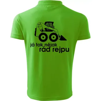 Pánská košile Já tak nějak rád rejpu - smykový nakladač - Polokošile pánská Pique Polo 203 - 4XL ( Apple Green )