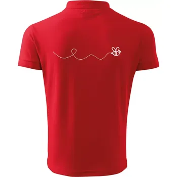 Pánská košile Dráha letu včely - vlnovka - Polokošile pánská Pique Polo 203 - XL ( Červená )