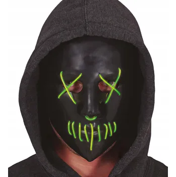 Karnevalová maska Fiestas Guirca 20040 černá svítící maska