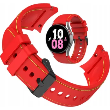 Pouzdro na mobilní telefon ČERVENÝ SILIKONOVÝ OZDOBNÝ ŘEMÍNEK L 20MM SPONA PRO SAMSUNG GALAXY 4 5 6 7