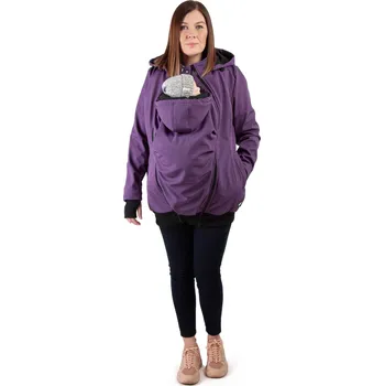 Dámská softshellová bunda Fun2bemum Nosicí a těhotenská softshellová bunda EVEREST 6v1 - Purple Melange Velikost dospělá: XL