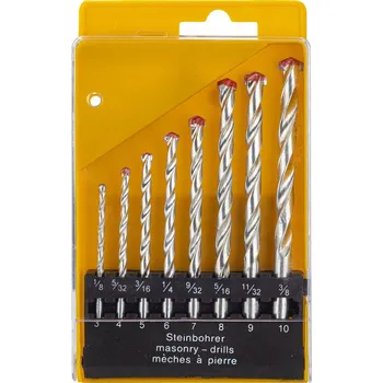 Vrták Vrtáky do betonu a kamene 3-10 mm, 8-dílná sada