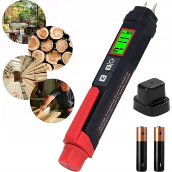 VLHKOMĚR DŘEVA MĚŘIČ VLHKOSTI DŘEVA 3-barevný LCD displej