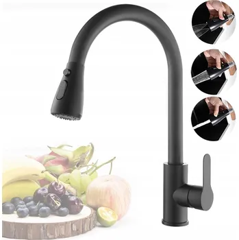 Vodovodní baterie Kuchyňská stojánková baterie Bedee Snake černá