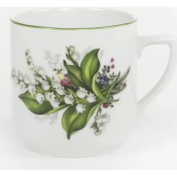 Hrnek 400ml PĚTKA-KONVALINKA, čes.porcelán