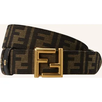 Opasek Fendi Dámský Kožený Opasek V Oboustranném Provedení, tmavě...
