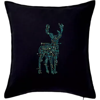Polštář Electric Deer - Polštář 50x50 - 50x50 - Pouze potah ( Černá )