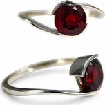 THEBES, prsten, granát stříbro 925/1000