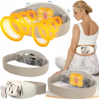 Masážní přístroj Bezdrátový masážní pás EMS Vibrační Hřející Zeštíhlující 3D s dálkovým ovládáním