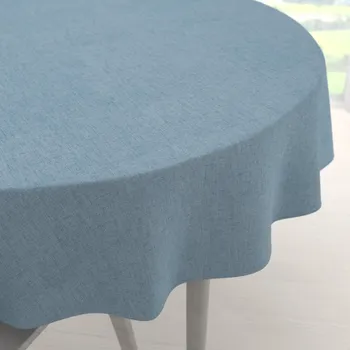 ubrus Dekorační kulatý ubrus BKW-210 Světle modrý žíhaný Ø 100 cm