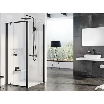 RAVAK Sprchový kout Ravak Pivot PDOP2/PPS/PPS 100x80 třístěnný, černá/transparent 03GA0300Z1;90G40300Z1;90G40300Z1
