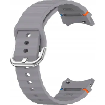 Řemínek na hodinky ŠEDÝ SILIKONOVÝ SPORTOVNÍ ŘEMÍNEK 20MM PŘEZKA PRO SAMSUNG GALAXY 4 5 6 7