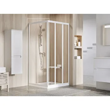 RAVAK Sprchový kout Ravak Supernova ASDP3/APSS 130x75x198 rohový, bílá/transparent 00VJ01R2Z1;940301R2Z1