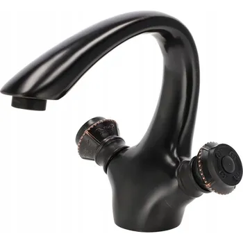 Vodovodní baterie Stojánková umyvadlová baterie černá LEXIE FUMAR 1