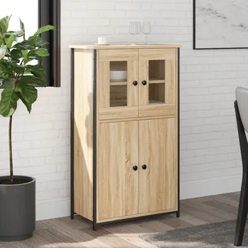 Příborník do zásuvky vidaXL Skříň highboard 62 x 32 x 106,5 cm kompozitní dřevo [834208] Barva: dub sonoma
