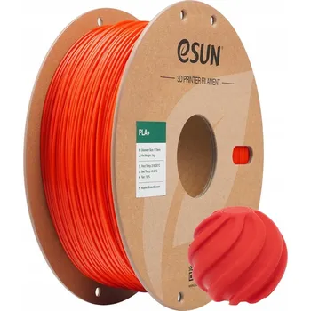 Filament ESun PLA+ Filament RGB červený 1.75mm 1kg papírová cívka