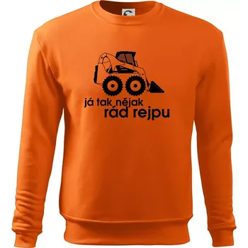 Pánská mikina Já tak nějak rád rejpu - smykový nakladač - Mikina Essential pánská - XL ( Oranžová )
