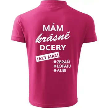 Pánská košile Mám krásné dcery, taky mám... - Polokošile pánská Pique Polo 203 - 3XL ( Purpurová )