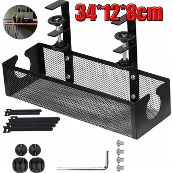 ORGANIZÉR POD STŮL NA KABELY POLICE POD DESKU STOLU KRYTKA DRŽÁK NA KABELY