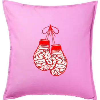 Polštář Brain Gloves - Polštář 50x50 - 50x50 - Pouze potah ( Růžová )