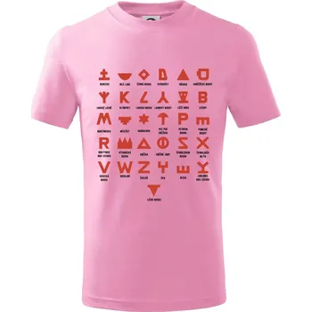 Muttichovy značky - Krkonoše - Tričko dětské bavlněné - 98 cm / 2 roky ( Růžová )