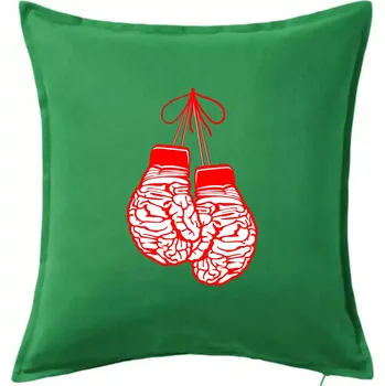 Polštář Brain Gloves - Polštář 50x50 - 50x50 - Včetně výplně ( Středně zelená )