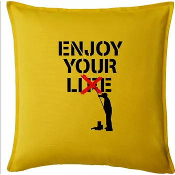 Polštář Enjoy Your Lie - Polštář 50x50 - 50x50 - Pouze potah ( Žlutá )