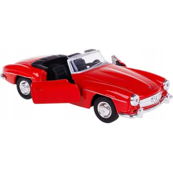 autíčko MERCEDES-BENZ 190SL CABRIOLET MODEL METAL WELLY 1:34/39 ČERVENÝ