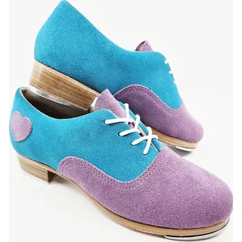 Dámská sálová obuv So Danca,Stepky So danca v tyrkysové-fialové kůži TA880, tyrkysová/fialová 38.5