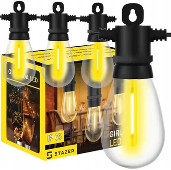 Venkovní osvětlení Světelný řetěz Smartled 500 cm do zásuvky černý