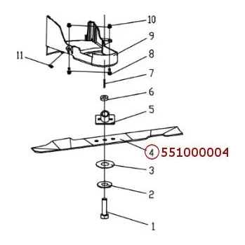 HECHT 551000004 žací nůž pro HECHT 551 SX 2019-2024