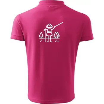 Pánská košile Nordic walking ikona - Polokošile pánská Pique Polo 203 - 4XL ( Purpurová )