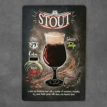 Obraz Dekorativní kovová cedule STOUT