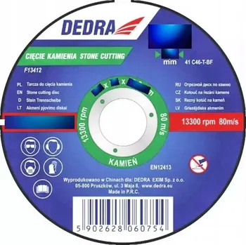 Vrták Řezný kotouč na kámen Dedra F13424 125x22,2 mm
