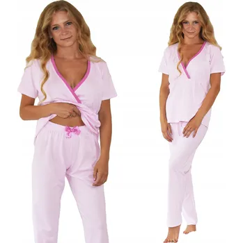 Dámské pyžamo Born2rest dámské pyžamo bavlna růžové, velikost XS