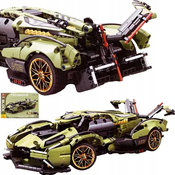 ostatní stavebnice STAVEBNÍ STAVEBNICE Auto V12 1:14 Zelené DÁREK PRO 6LETÉ DÍTĚ