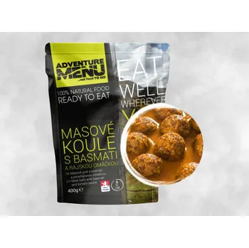Adventure Menu - Masové koule s basmati a rajskou omáčkou