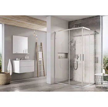 RAVAK Sprchový kout Ravak Blix Slim BLSRV2K/BLSRV2K 90x90 rohový, lesk/transparent X1XM70C00Z1;X1XM70C00Z1