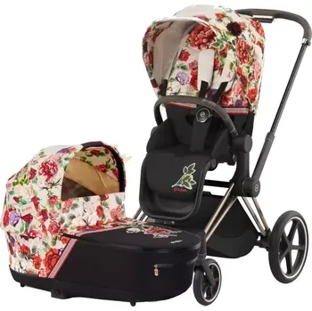 Kočárek CYBEX Rám Priam 4.0, Seat Pack, Lux Carry Cot Spring Blossom 2025 Light