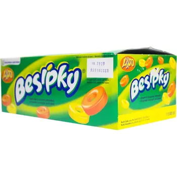 Bonbon Lipo BESIPKY 28.5 g komprimátové bonbóny s ovocnými příchutěmi - balení 40 ks (ovocný komprimát v roličce)