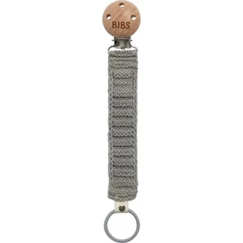 BIBS KLIP NA DUDLÍK PLETENÝ OBLÁČEK, závěska na dudlík ze 100% organické bavlny
