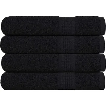 vidaXL Ručníky 4 ks 100x200 cm 360 g/m² 100% bavlna [137035] Barva: Černá