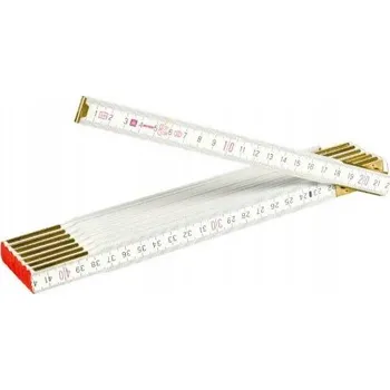 metr Metr skládací dřevěný PROFI, CE, bílý, 1 m ENPRO