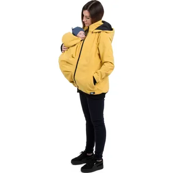 Pánská softshellová bunda Fun2bemum Nosicí a těhotenská softshellová bunda EVEREST 6v1 - Mustard Velikost dospělá: XL