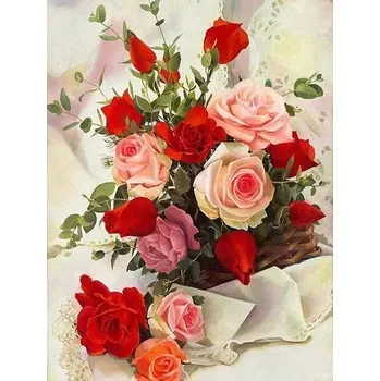 Diamantové malování Diamantové malování Růže D1124