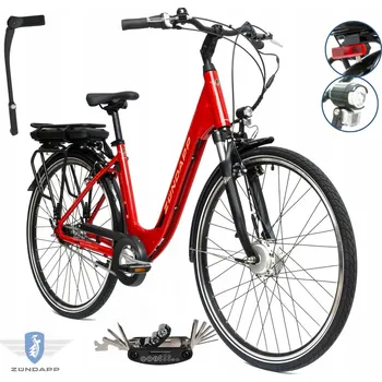 Elektrokolo Elektrokolo Zündapp Z 600, 18,5 palce, hliníkový rám, 28" kola, červené, 7 rychlostí